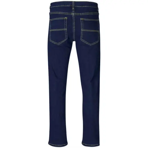 Mens Fashion Denim Jeans Dark Blue Back